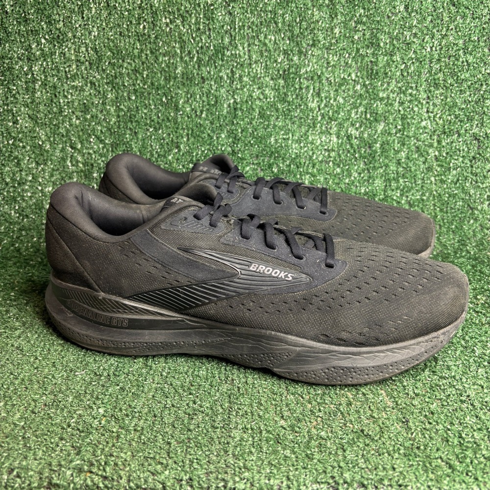 Brooks Adrenaline GTS 24 Cushion Support Running Shoe Black Mens Size 14 2E Wide